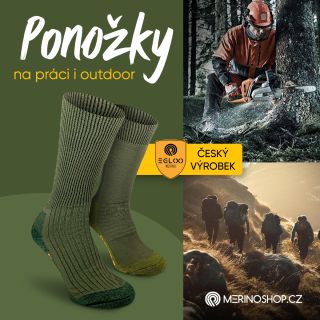 Do terénu. Do práce. Do kopců. Když jdeš naplno, potřebuješ vybavení, které to dá s tebou. Merino ponožky zvládnou déšť,...